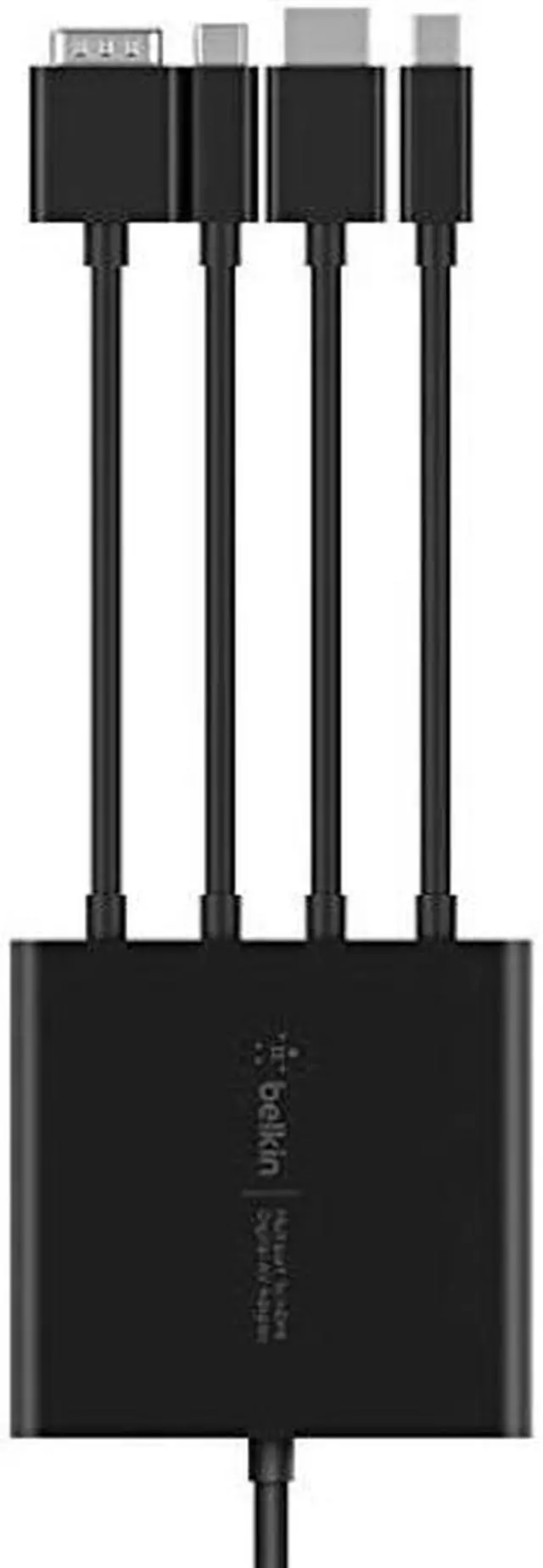 Alt view image 2 of 4 - Belkin Multiport Adapter, HDMI Digital AV Adapter - Mini DisplayPort, USB-C, HDMI, VGA to HDMI Adapter, Supports 4K UHD and Audio