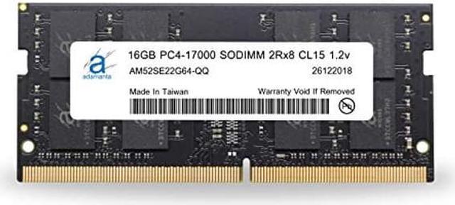 Adamanta 16GB (1x16GB) Laptop Memory Upgrade Compatible for HP EliteBook,  EliteDesk, Z1, Z2, ZBook, ZBook Studio DDR4 2133Mhz PC4-17000 SODIMM 2Rx8 