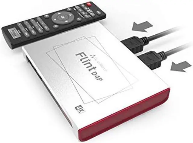 Main image of ClonerAlliance Flint D4P, Standalone Dual-4K Video Overlay Device and Audio Mixing. 1080p@60fps Video Game Capture. Remote Control, UVC and Type-C.