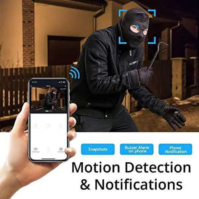 Alt view image 4 of 5 - Mini Spy Camera WiFi - 1080P HD - Premium Wireless Hidden Camera with Microphone - Small Nanny Cam with Night Vision, Motion Detection - Portable Tiny Security Surveillance Camera for Home, Business