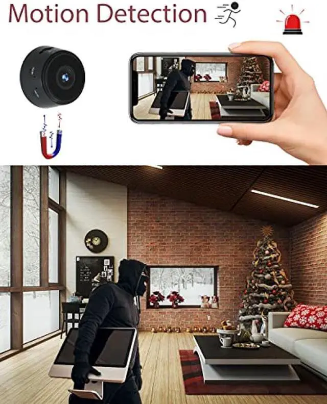 Alt view image 4 of 5 - Mini Spy Camera Small 1080P HD Picture Quality Spy Camera Hidden Camera Intelligent Motion Detection Wireless Remote View Home Security Camera