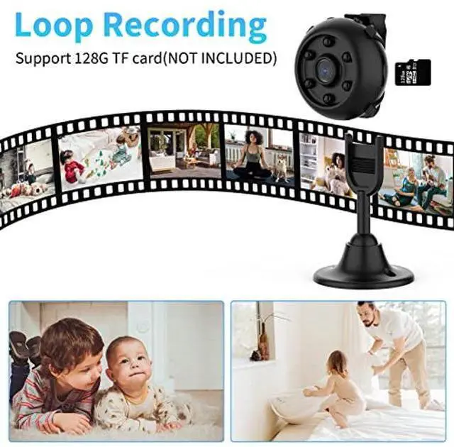 Alt view image 3 of 5 - Mini Camera Wireless WiFi Hidden Cameras HD 1080P Home Security Cameras, Small Nanny Spy Camera Indoor with Night Vision and Motion Detection, Remote Portable Camera Phone APP Pet Camera Baby Camera