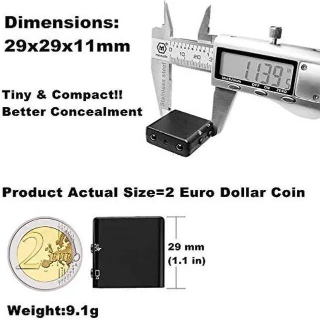 Alt view image 5 of 5 - Boseyway Mini Camera Smallest Spy Camera Mini Camera XD IR-Cut Full HD 1080P Security Camcorder Infrared Night Vision Micro Camera DV Motion Detection