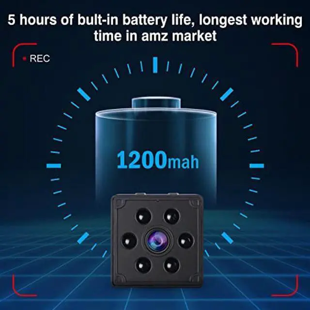 Alt view image 7 of 7 - YIUAEVL Spy Camera Mini WiFi Hidden Camera Small Nanny Cam 1080P Wireless Portable Indoor Outdoor Home Security Cameras with Phone App, Motion Detection, Night Vision,Small Cam 2022 Upgrade