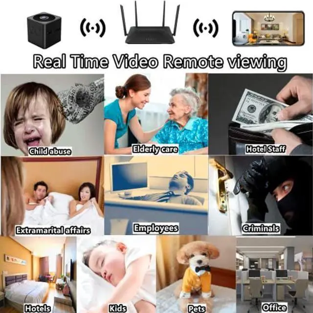 Alt view image 3 of 5 - MOOLLCEA Mini Spy Camera Hidden WiFi 4K Wireless Indoor Small Nanny IP Camera Home Security Secret Micro Surveillance Camera Night Vision Camera HD Hidden Spy Cam