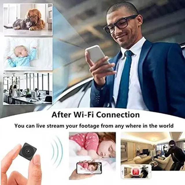 Alt view image 2 of 5 - MOOLLCEA Mini Spy Camera Hidden WiFi 4K Wireless Indoor Small Nanny IP Camera Home Security Secret Micro Surveillance Camera Night Vision Camera HD Hidden Spy Cam