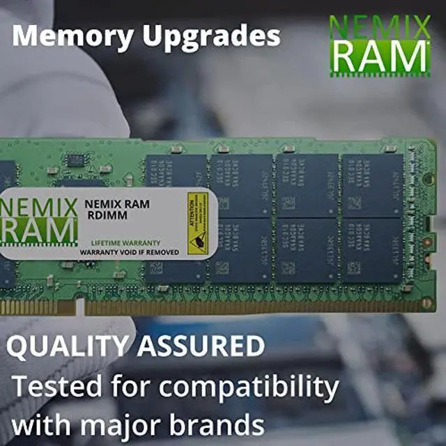 Alt view image 3 of 5 - 128GB 2x64GB DDR4-3200 PC4-25600 2Rx4 RDIMM ECC Registered Memory by NEMIX RAM