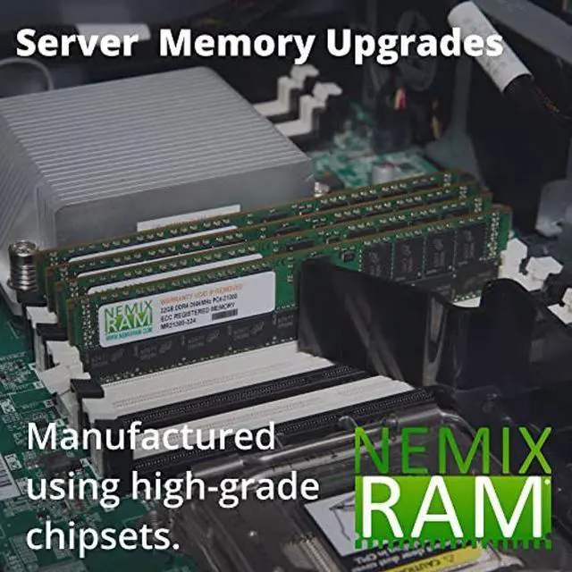 Alt view image 5 of 5 - 128GB 2x64GB DDR4-3200 PC4-25600 2Rx4 RDIMM ECC Registered Memory by NEMIX RAM