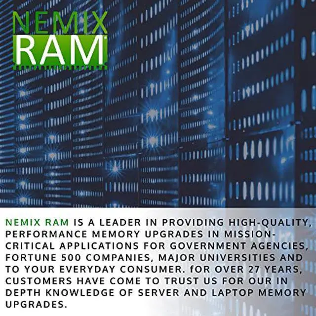 Alt view image 2 of 5 - 128GB 2x64GB DDR4-3200 PC4-25600 2Rx4 RDIMM ECC Registered Memory by NEMIX RAM