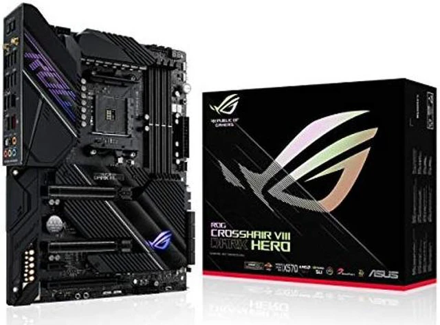 Main image of ASUS ROG Crosshair VIII Dark Hero AMD AM4 X570S Zen 3 Ryzen 5000 & 3rd Gen Ryzen ATX Gaming Motherboard (PCIe 4.0, 14+2 Ti Power Stages, PCH Heatsink, Wi-Fi 6, 2.5 Gbps LAN, USB 3.2 Gen 2 Type-C