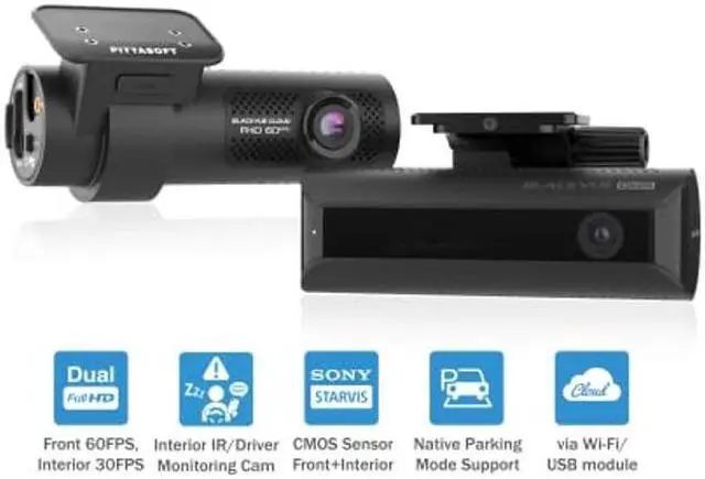 Alt view image 3 of 5 - BlackVue DR750X-2CH DMS Plus with 32GB microSD Card | Full HD Front Camera and AI-Powered Driver Monitoring System