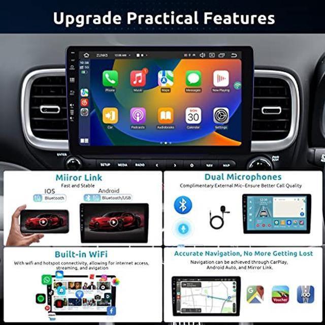 Android 12.0 Double Din Car Radio Support Wireless Carplay/Android