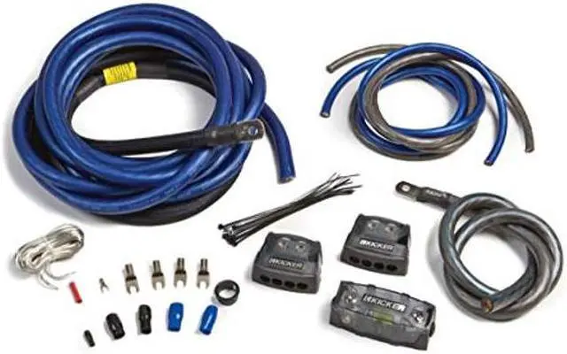 Main image of Kicker 46PKD1 1/0 AWG Gauge Dual Car Amplifier Amp Installation Wire Kit 1/0GA