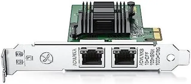 Alt view image 3 of 5 - Dual-Port PCIe NIC - 1.25G Gigabit Ethernet Server Adapter Network Card, with Intel 82571 Controller, Dual RJ45 Ports, Support Windows/Centos/RHEL/Ubuntu/Debian/Freebsd/VMware