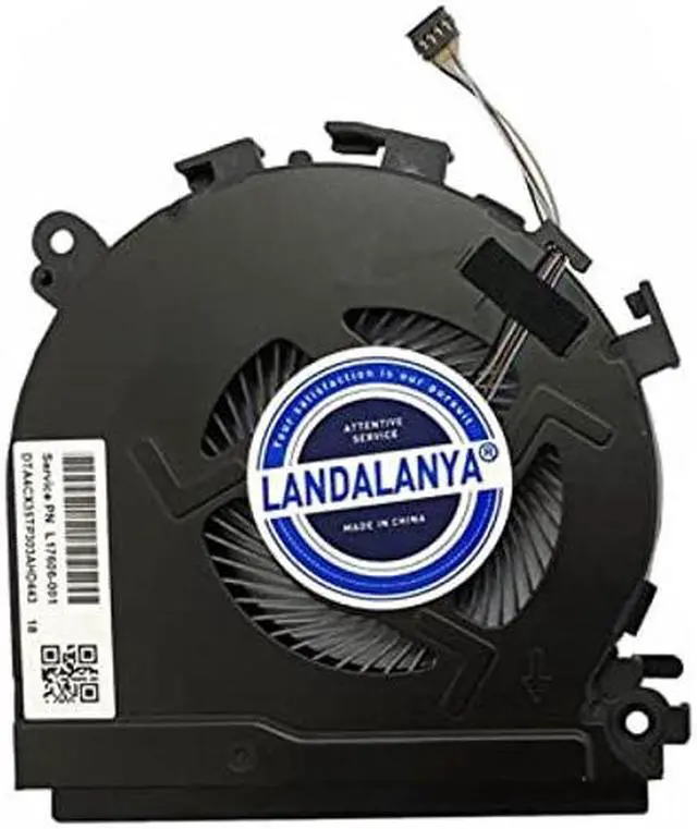Alt view image 3 of 5 - LANDALANYA Replacement New CPU and GPU Cooling Fan for Hp Spectre X360 15-CH 15-CH011DX 15-CH008CA Series L17605-001 NS75C00-17J21 L17606-001 NS75C00-17J22 Laptop Fan