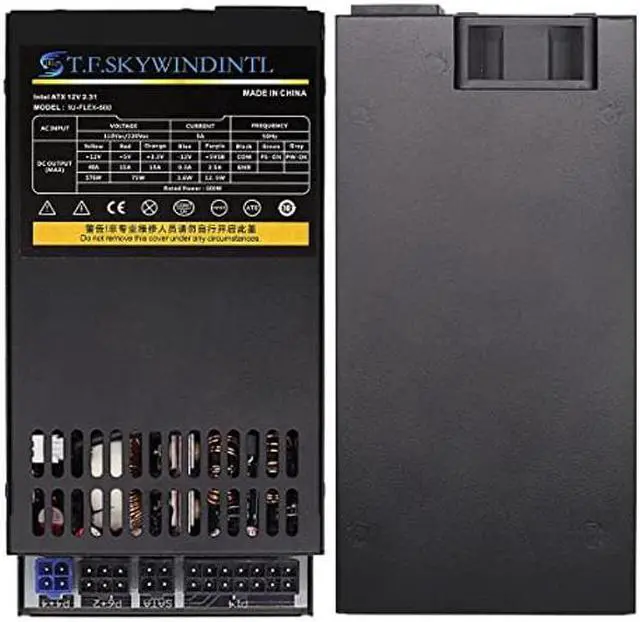 Alt view image 4 of 5 - T.F.SKYWINDINTL Flex ATX Power Supply 600W 1U Fully Modular PSU 100-240V AC with 1x20/24Pin Mainboard Power,4xSATA Ports, 2xIDE Fan Power for Rack Mount Case Desktop Server POS AIO System