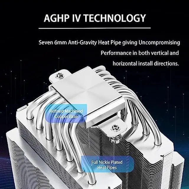 Alt view image 2 of 5 - Thermalright Phantom Spirit 120 CPU Cooler,Dual TL-C12B V2 PWM Fan, 7 Heat Pipes CPU Cooling,with 1500RPM Speed,for AMD AM4 AM5/Intel 1700/1150/1151/1200/2011, PC Heatsink Cooler