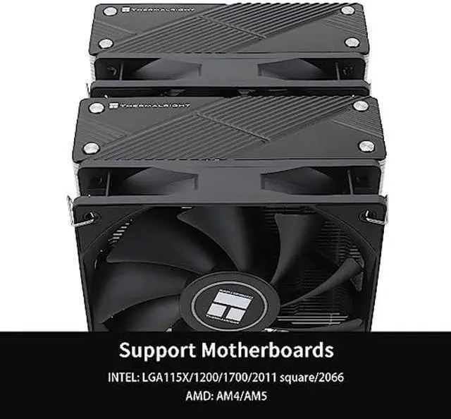 Alt view image 3 of 5 - Thermalright Phantom Spirit 120 CPU Cooler,Dual TL-C12B V2 PWM Fan, 7 Heat Pipes CPU Cooling,with 1500RPM Speed,for AMD AM4 AM5/Intel 1700/1150/1151/1200/2011, PC Heatsink Cooler