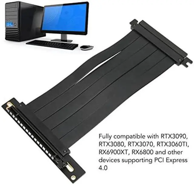 Alt view image 3 of 5 - Bewinner PCIE 4.0 X16 Extender Riser Cable, Flexible High Speed PCIE 4.0 X16 Graphics Card Extension Cable,Plug and Play GUP Riser Adapter for Graphics Card (40cm)