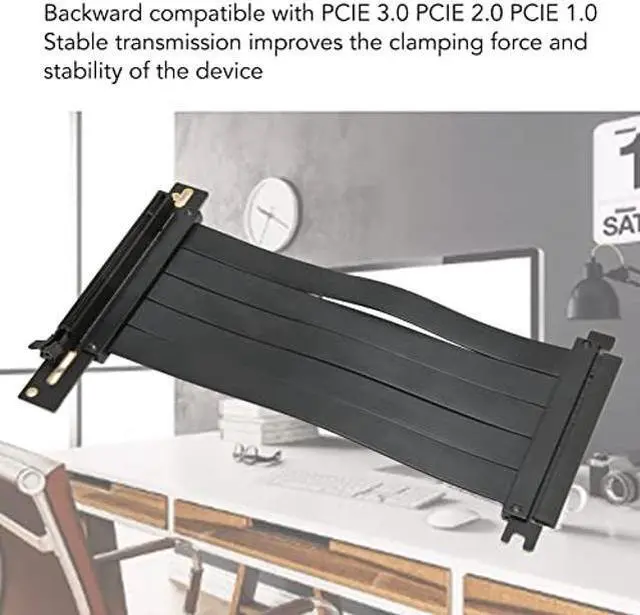 Alt view image 5 of 5 - Bewinner PCIE 4.0 X16 Extender Riser Cable, Flexible High Speed PCIE 4.0 X16 Graphics Card Extension Cable,Plug and Play GUP Riser Adapter for Graphics Card (40cm)