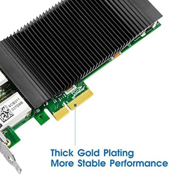 Alt view image 5 of 5 - Gigabit Network Card with Intel I350 Chip,Dual-RJ45 PoE+ Ports PCI Express v2.1 x4 Ethernet Adapter Support Linux/Windows/Windows Xp/VMware