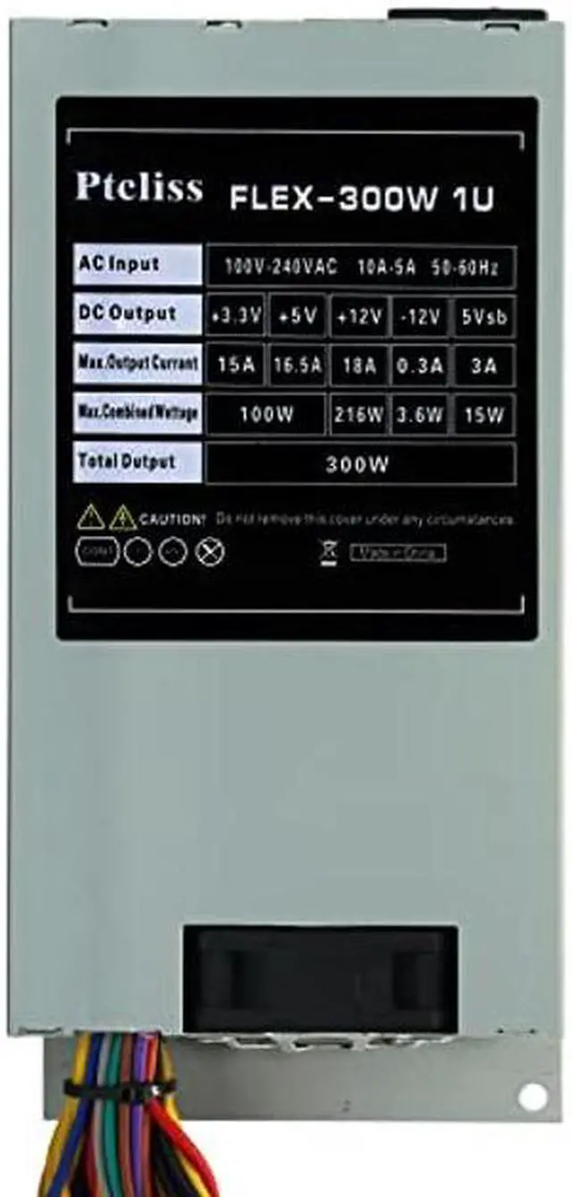 Alt view image 3 of 5 - Ptcliss 300 watts 1U Flex ATX Power Supply with Fixed Cables with 6Pin PCIe Connector,flex-300w