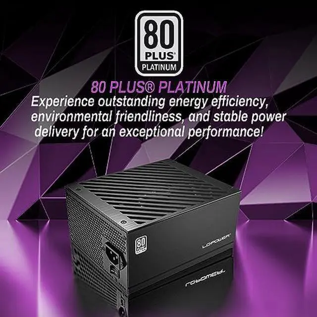 Alt view image 3 of 4 - LC-POWER Gaming PC Power Supply, 1200W PSU 80+ Platinum & PCIe 5.0(12+4pin), 135mm Fan, Full Modular, HighEfficiency 92%, Full Range: 110-240 V