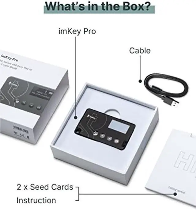 Alt view image 3 of 5 - imKey Cryptocurrency Hardware Wallet and Seed Phrase Storage Kit, Offline Operates, Multi-Secure Device Supports, Safely Stores Your Crypto (Ethereum, Bitcoin, Litecoin and More), NFTs, Layer2, EV