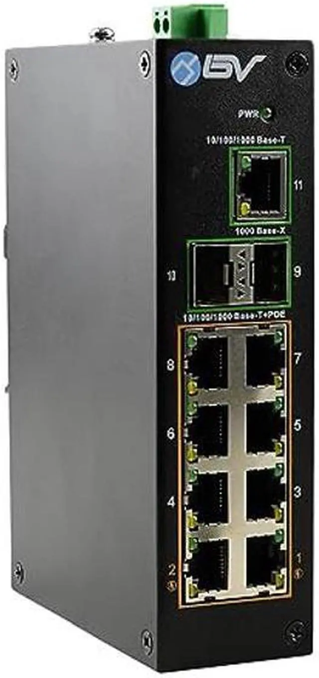 Main image of BV-Tech 11-Port Unmanaged Desktop Switch - 8 PoE Ports, 120W Total Power, All-Giga Ports