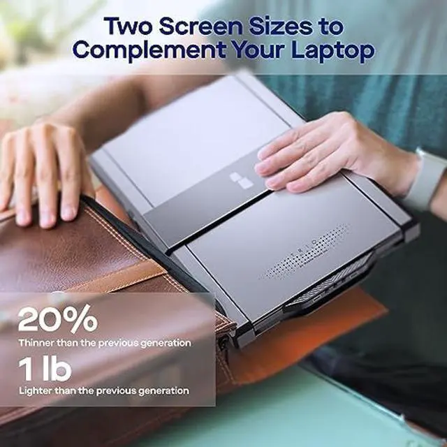 Alt view image 5 of 5 - Mobile Pixels New Trio Max Portable Monitor, 14.1" Triple Monitor for 15''-17.3'' Laptops Built-in Kickstand Laptop Screen Monitor ... (14.1-inch, Two Built-in Sliding displays, New Trio Max)