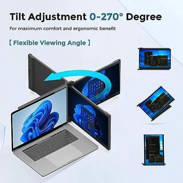 Alt view image 3 of 5 - Duex Max Ds Mobile Pixels 14.1'' FHD 1080p Laptop Screen Extender, USB Type-C/HDMI Ports, Portable Mobile Monitor for 14'' to 17 Inch Laptops, Compatible with Mac/Windows/Android/Switch