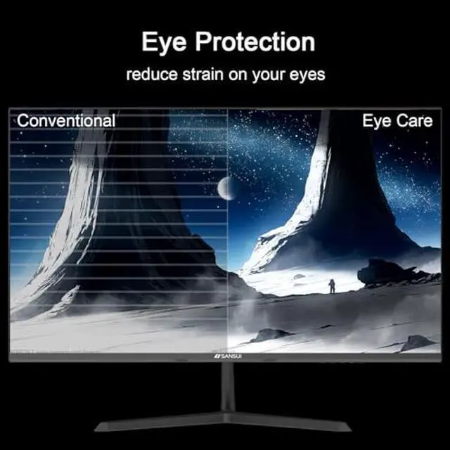 Alt view image 5 of 5 - SANSUI 27 Inch Monitor, IPS 100Hz Computer Monitor Full HD 1920 x 1080P with HDMI VGA Interface Eye Care Frameless 100 x 100mm VESA (ES-27X3AL, HDMI Cable Included)