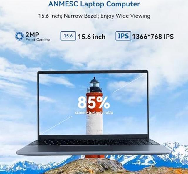 ANMESC Laptop, 15.6 1080P Full HD Display High Performance Quad-Core Intel  Celeron N5095 Processors 12GB DDR4 512GB SSD Windows 11 Laptop Computers