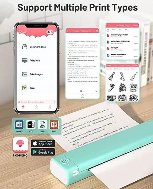 Alt view image 3 of 5 - Itari P831 Portable Printers Wireless for Travel with P831 Thermal Transfer Printer