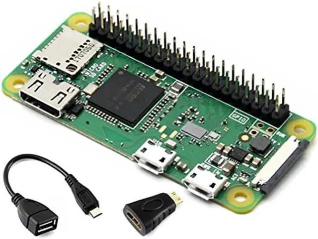 Main image of Built-in WiFi and Bluetooth Pi Zero WH, Zero WH Package Comes with Raspberry Pi Zero W with 40PIN Pre-Soldered GPIO Headers +Mini HDMI to HDMI Adapter +Micro USB OTG Cable