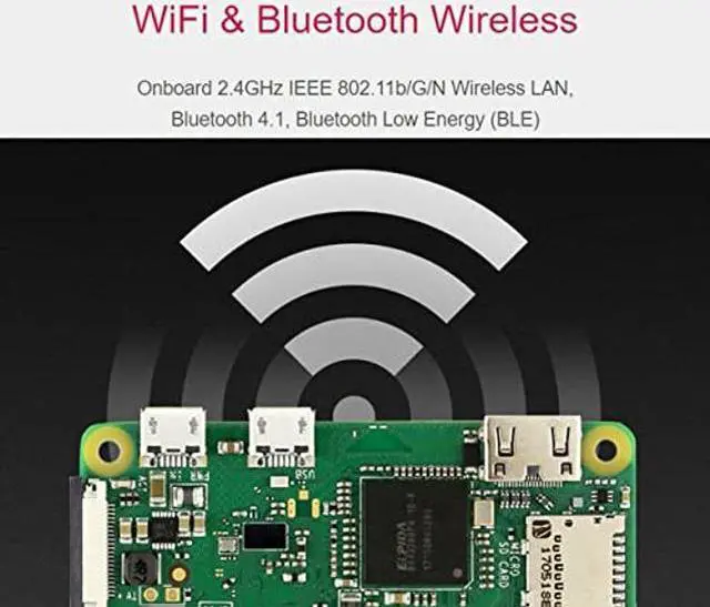 Alt view image 4 of 5 - Built-in WiFi and Bluetooth Pi Zero WH, Zero WH Package Comes with Raspberry Pi Zero W with 40PIN Pre-Soldered GPIO Headers +Mini HDMI to HDMI Adapter +Micro USB OTG Cable