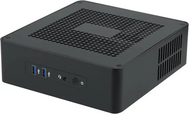 Main image of Goodisory TA65 Black Aluminium Desktop HTPC Mini-ITX Computer Chassis Support DC Pico PSU