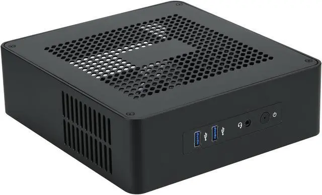 Alt view image 2 of 4 - Goodisory TA65 Black Aluminium Desktop HTPC Mini-ITX Computer Chassis Support DC Pico PSU