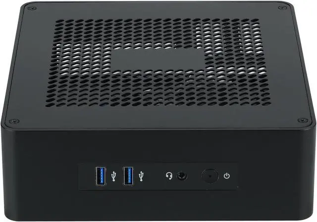 Alt view image 3 of 4 - Goodisory TA65 Black Aluminium Desktop HTPC Mini-ITX Computer Chassis Support DC Pico PSU