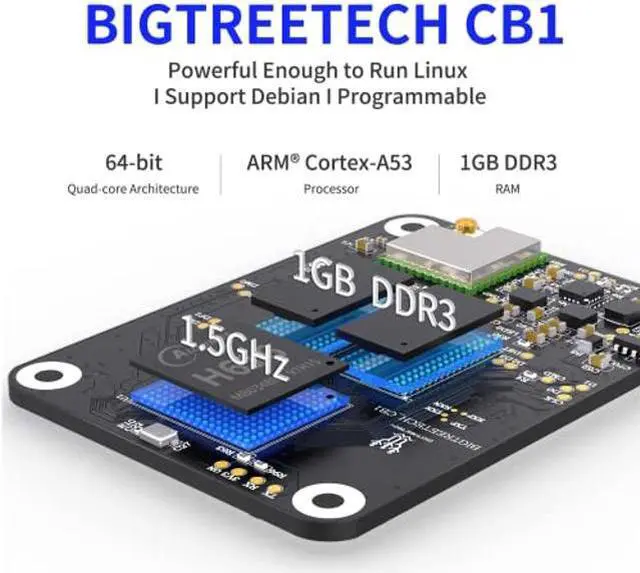Alt view image 2 of 5 - BIGTREETECH CB1 V2.2 + Pi4B Adapter Panel Board Kit, Support with SKR Mini E3 V3.0 Octopus V1.1 Octopus Pro SKR 3 Control Board to Run Klipper VS Raspberry-Pi 4/3B for Voron 3D Printer