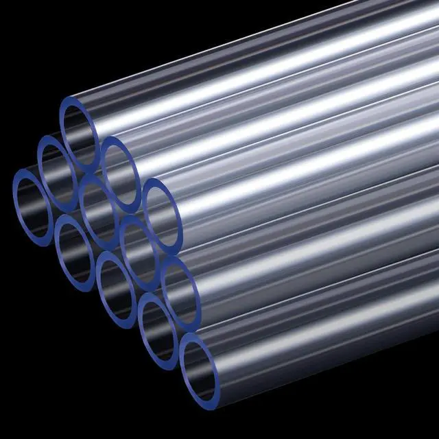 Main image of Frienda 12 Pcs Clear PETG Tube 0.39 inch/ 10 mm ID, 0.55 inch/ 14 mm OD Rigid PETG Tubing Water Cooling Kit Water Cooling Systems for PC Liquid, 30 Inch Long