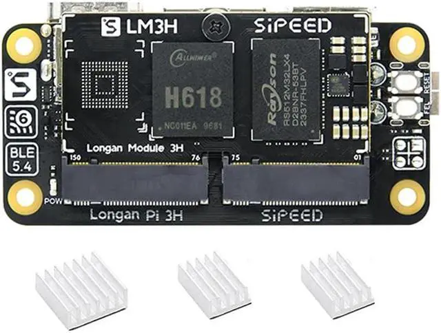 Main image of Sipeed LonganPi 3H 4GB LPDDR4 Allwinner H618 Linux Single Board Computer, Wireless Dual-Band WiFi Development Board, 4Kp60 Display, Gigabit Ethernet Port, Compatible with Raspberry Pi Zero W (4+0GB)