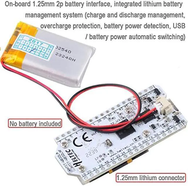 Alt view image 3 of 5 - DIYmalls 915MHz LoRa ESP32 OLED Board V3 Type-C SX1262 8MB Flash + LoRa Antenna U.FL IPEX to SMA for Arduino LoraWan IOT (Pack of 2), not Compatible with LoRa 32 V2