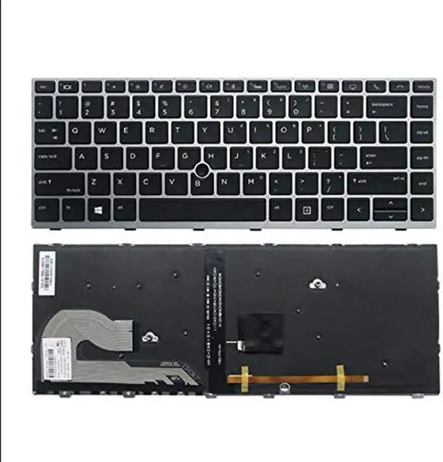 Main image of SOUTHERNINTL New Repalcement for HP EliteBook 745 840 G5 G6 US Keyboard Backlit with Silver Frame & Mouse Point L11307-001 L14377-001 L11308-001 L14378-001