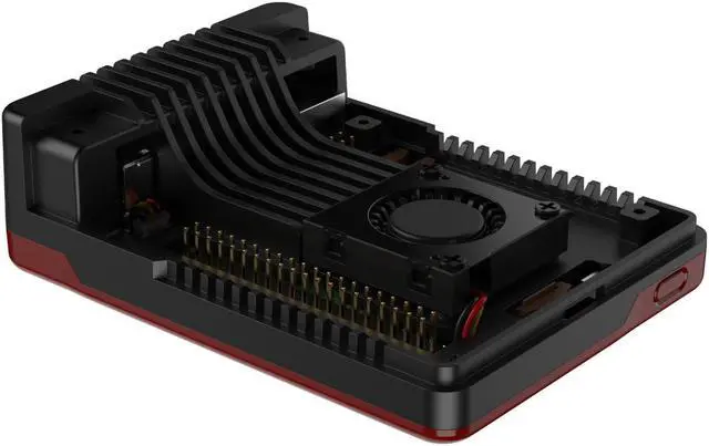 Alt view image 3 of 5 - Argon NEO 5 BRED for Raspberry Pi 5 | Aluminum case with Built-in Fan