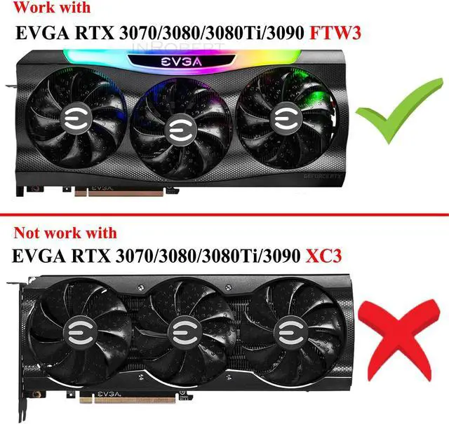 Alt view image 2 of 5 - inRobert PLD09220S12H Graphics Card Fan Replacement for EVGA RTX 3070 3080 TI 3090 FTW3 Ultra GPU Cooling Fan (Fan-C)