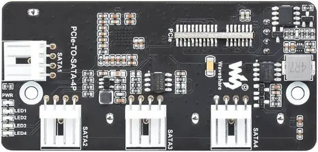 Main image of Coolwell PCIe to 4-Ch SATA 3.0 Expander Supports Compute Module 4 (CM4), 4 CH SATA 3.0 Interface, 6Gpbs High-Speed