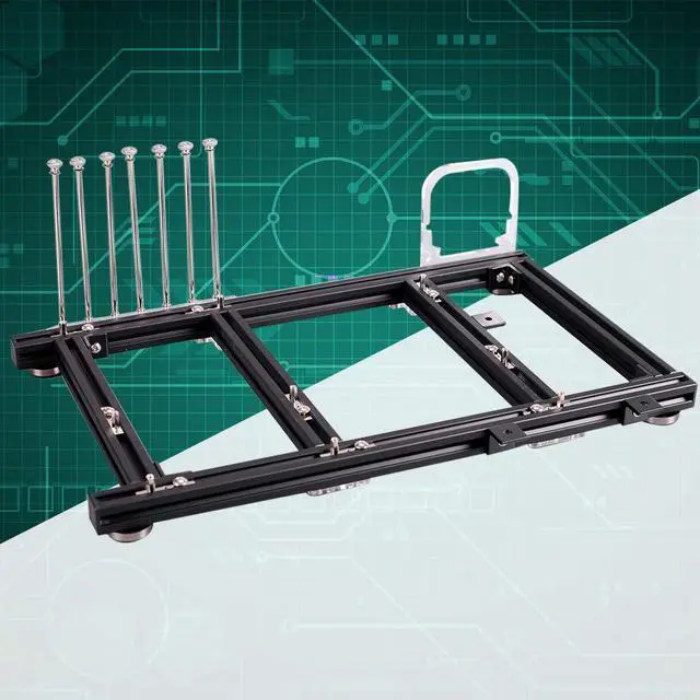 Main image of ATX Motherboard Test Bench Best for Overclocking Test, ATX Computer Open Air Frame ATX Case PC Test Bench for Games/Cooling, Aluminum DIY Computer Case for ATX Motherboard Test Bench(Black)