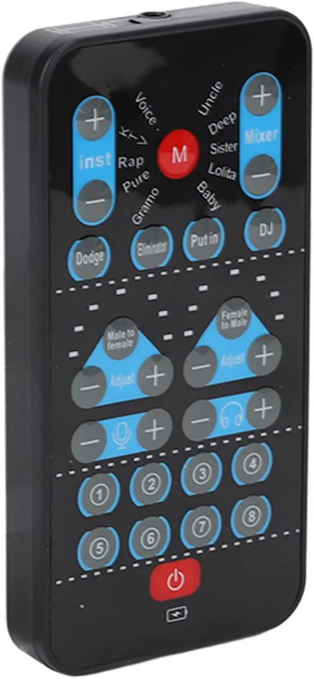 Main image of Diydeg Voice Changer, Handheld Microphone Voice Changer Universal Mini Sound Card with 8 Sound Effects Support Multi Languages, Portable Sound Effects Machine for Mobile Phone Computer Plug and Play