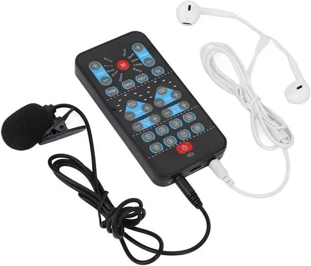 Alt view image 5 of 5 - Diydeg Voice Changer, Handheld Microphone Voice Changer Universal Mini Sound Card with 8 Sound Effects Support Multi Languages, Portable Sound Effects Machine for Mobile Phone Computer Plug and Play